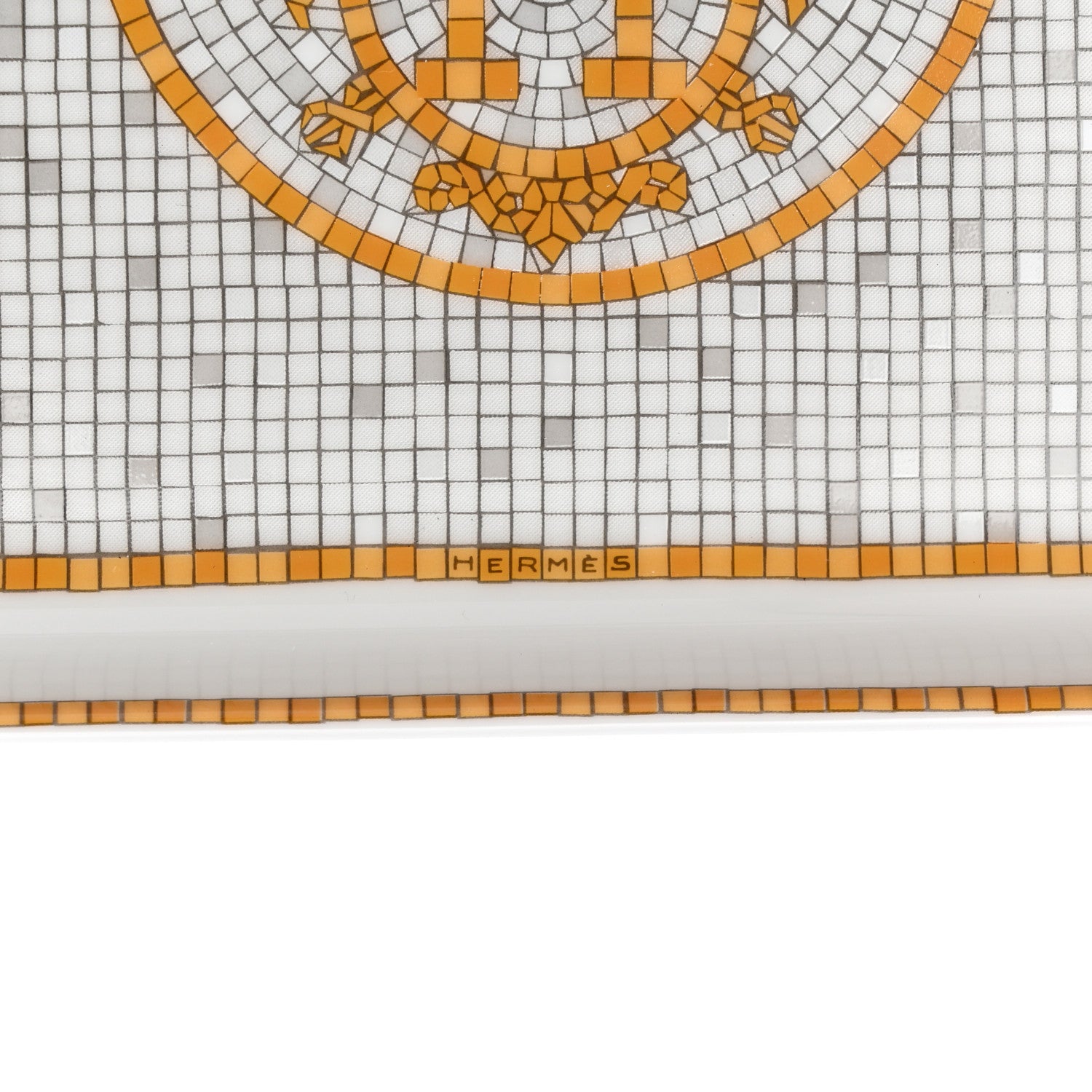 Hermes Porcelain Mosaique au 24 Gold Sushi Plate 5 of 7