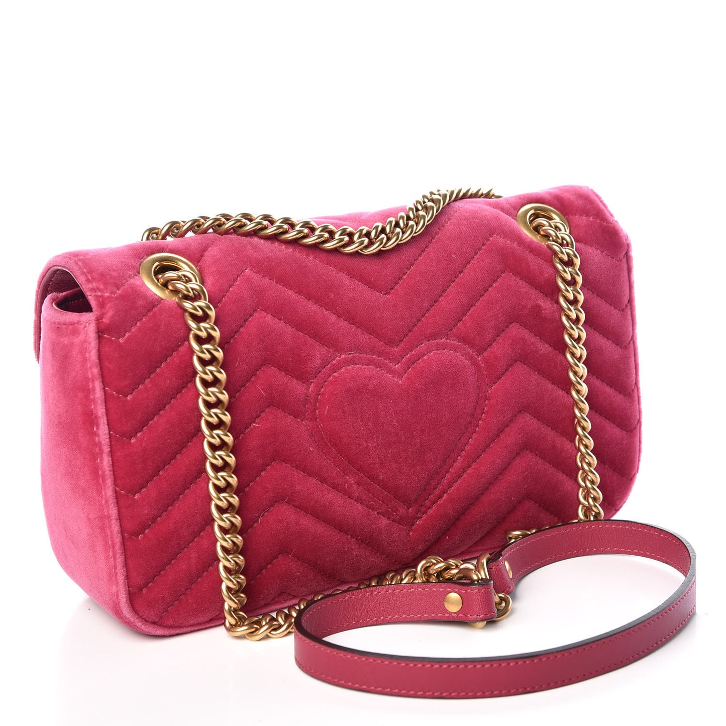 Velvet Matelasse Small GG Marmont Shoulder Bag Light Raspberry Rose