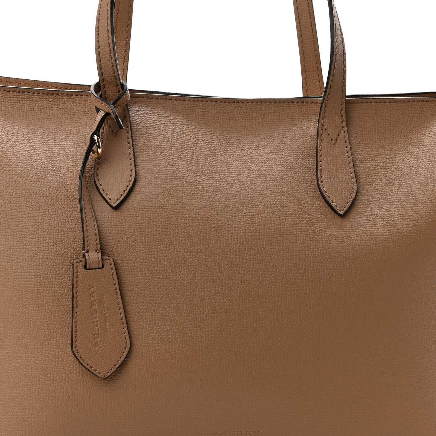 Grainy Calfskin Haymarket Check Medium Ardwell Zip Tote Camel