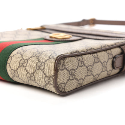 Gucci GG Supreme Monogram Web Small Ophidia Messenger Bag Brown 7 of 11