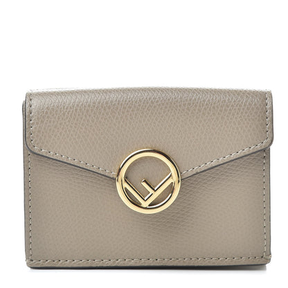 Fendi Vitello Cruise F is Fendi Micro Tri-Fold Envelope Wallet Tortora 1 of 8