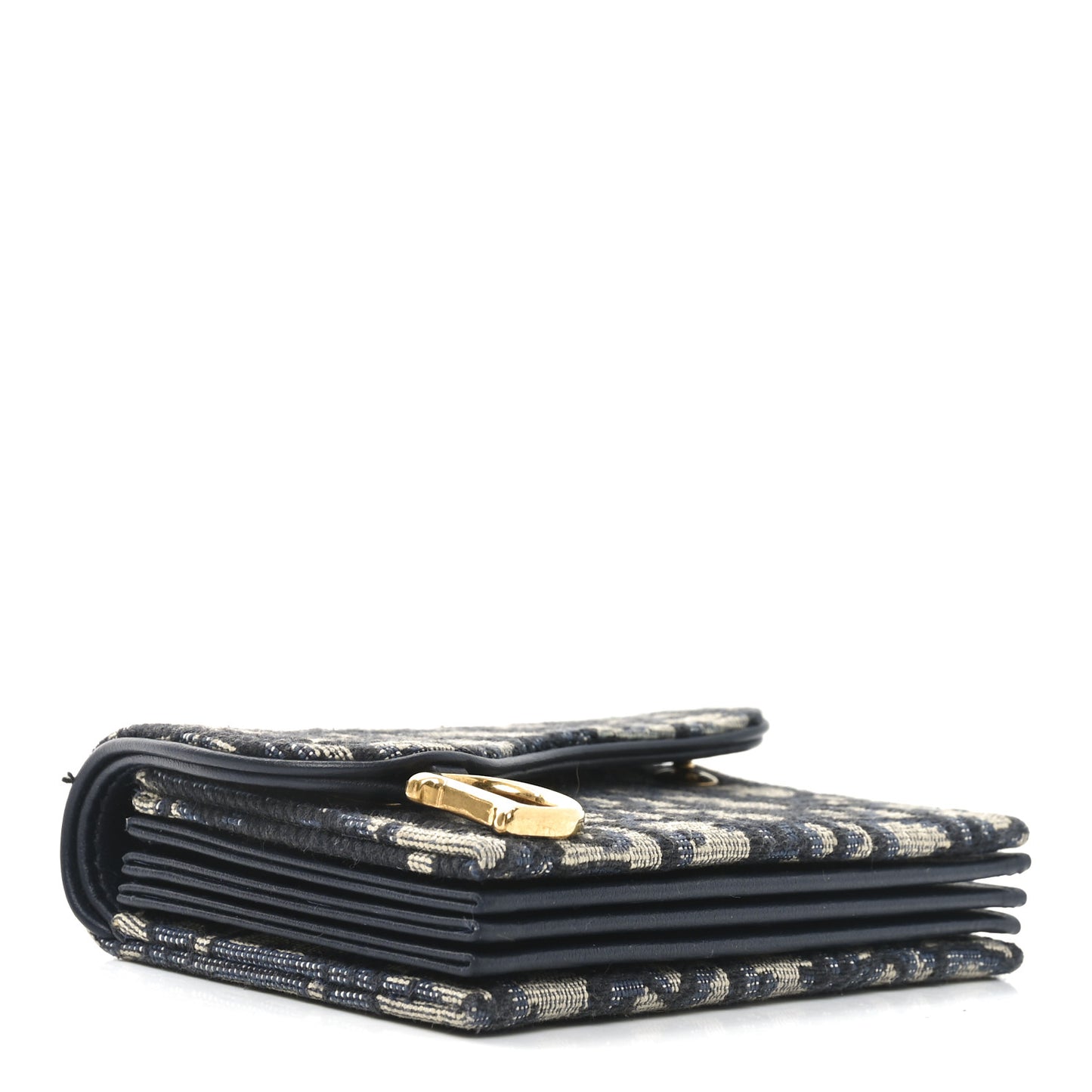 Oblique Saddle 5-Gusset Card Holder Blue