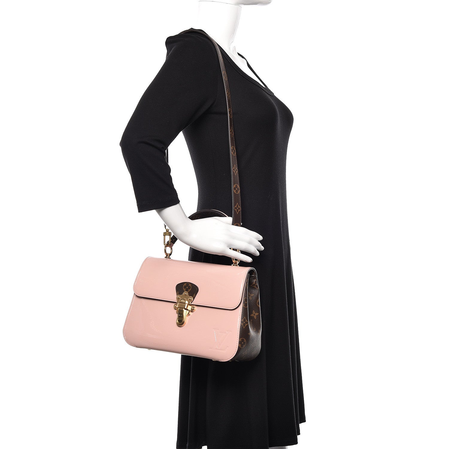 Louis Vuitton Patent Calfskin Monogram Cherrywood PM Rose Ballerine 3 of 16