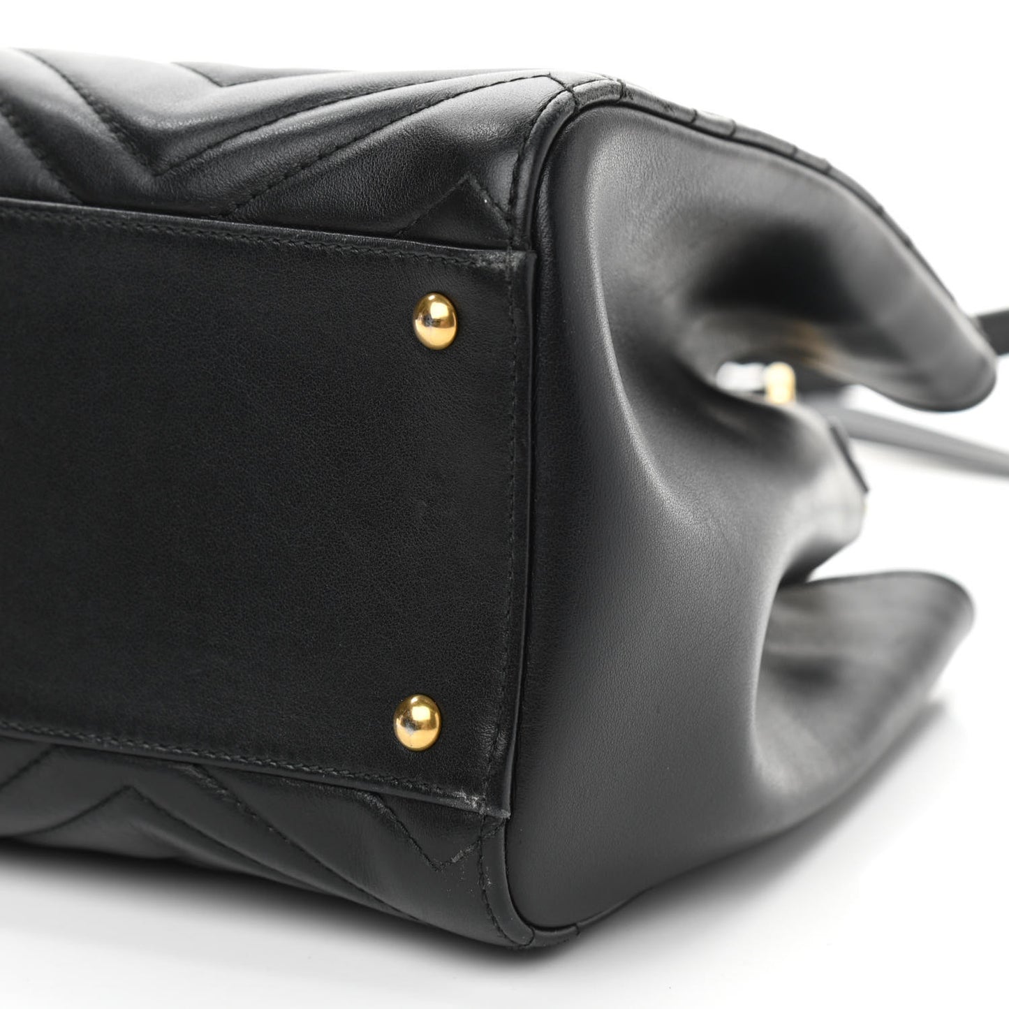Calfskin Matelasse Small GG Marmont Tote Black