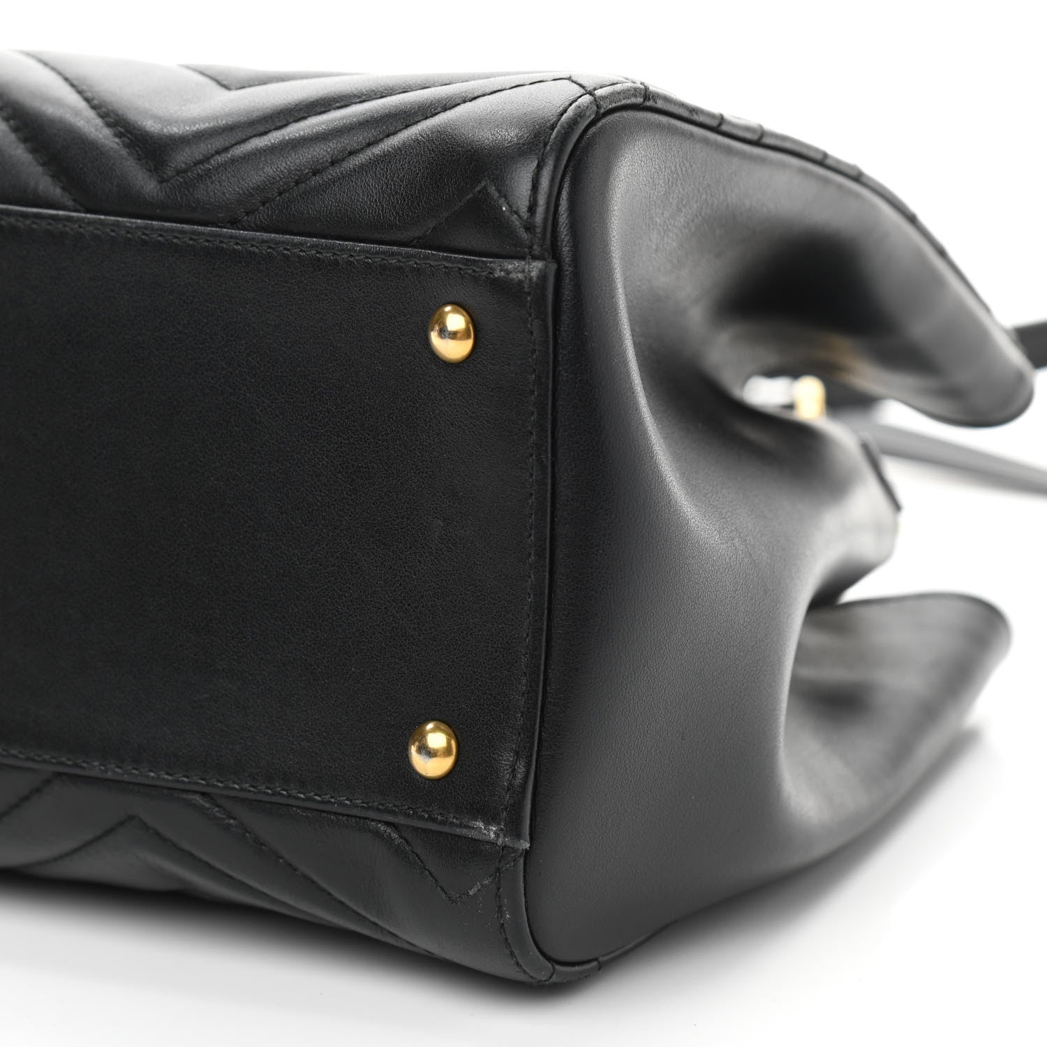 Gucci Calfskin Matelasse Small GG Marmont Tote Black 6 of 10