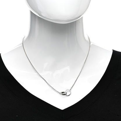 Cartier 18K White Gold Interlocking LOVE Necklace 2 of 4