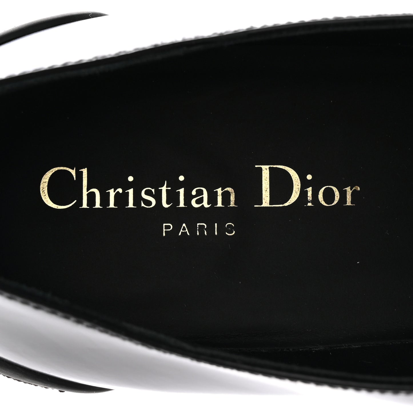 Brushed Calfskin Rubber Dioriron Derby Flat Shoes 41 Black