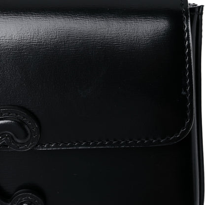 Celine Shiny Calfskin Cuir Triomphe Chain Shoulder Bag Black 12 of 12
