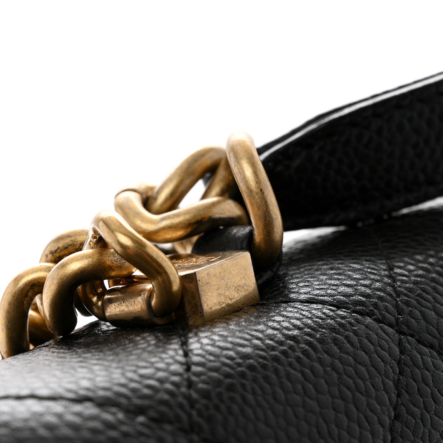 Chanel Caviar Diamond Stitched Small Top Handle Flap Black 12 of 13