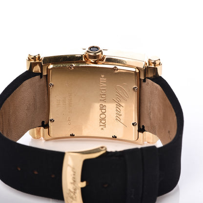 Chopard 18K Yellow Gold Satin Diamond Bezel Mother of Pearl 36mm Happy Diamonds Quartz Watch 5 of 8