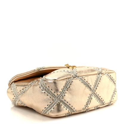 Chanel Metallic Calfskin Crochet Medium Chanel 19 Flap Gold 4 of 10