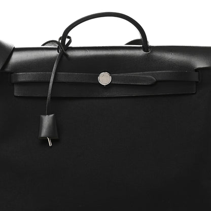 Hermes Toile Vache Calfskin Herbag 39 MM Black 6 of 10