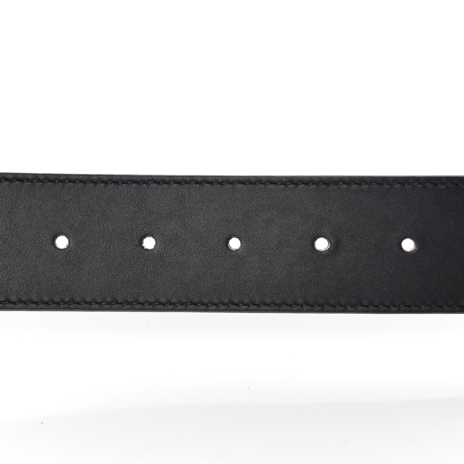 Gucci Moon Calfskin Pearl Double G 40mm Belt 70 28 Black Cream 5 of 6
