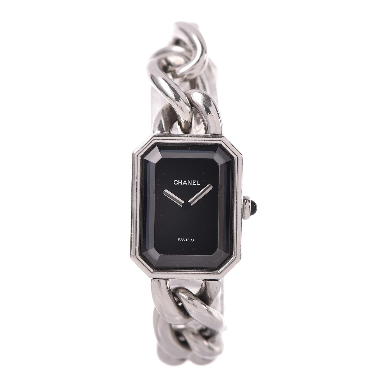Stainless Steel 20mm Chain Premiere Quartz Watch Black L