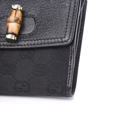 Gucci Monogram Bamboo French Wallet Black 10 of 11