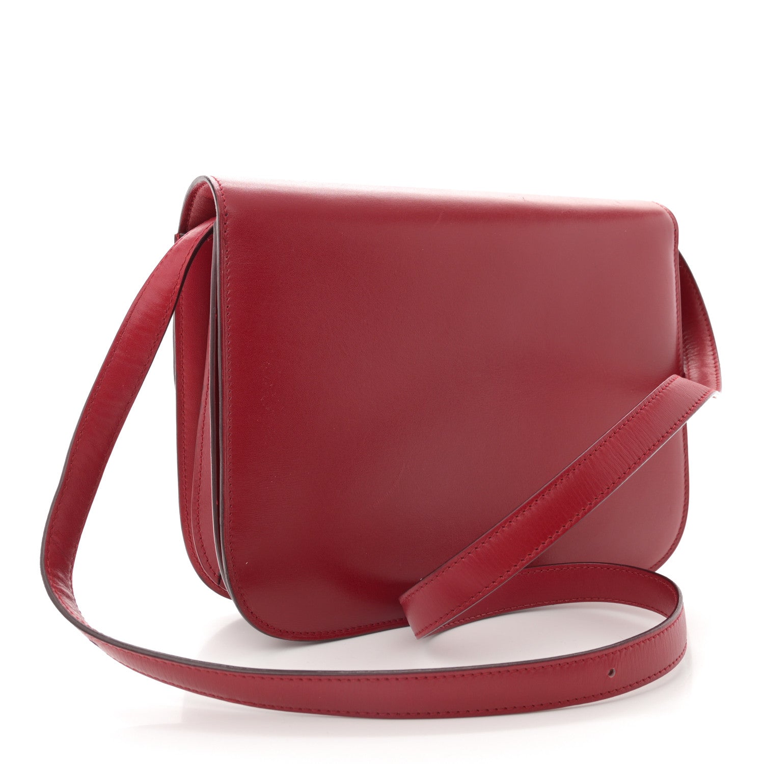 Celine Box Calfskin Medium Classic Box Flap Bag Red 3 of 14