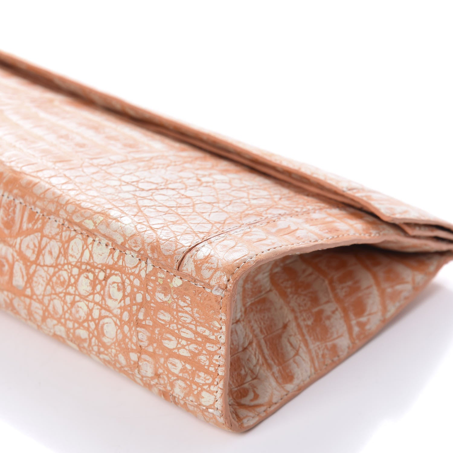 Nancy Gonzalez Crocodile Clutch Orange White 7 of 9