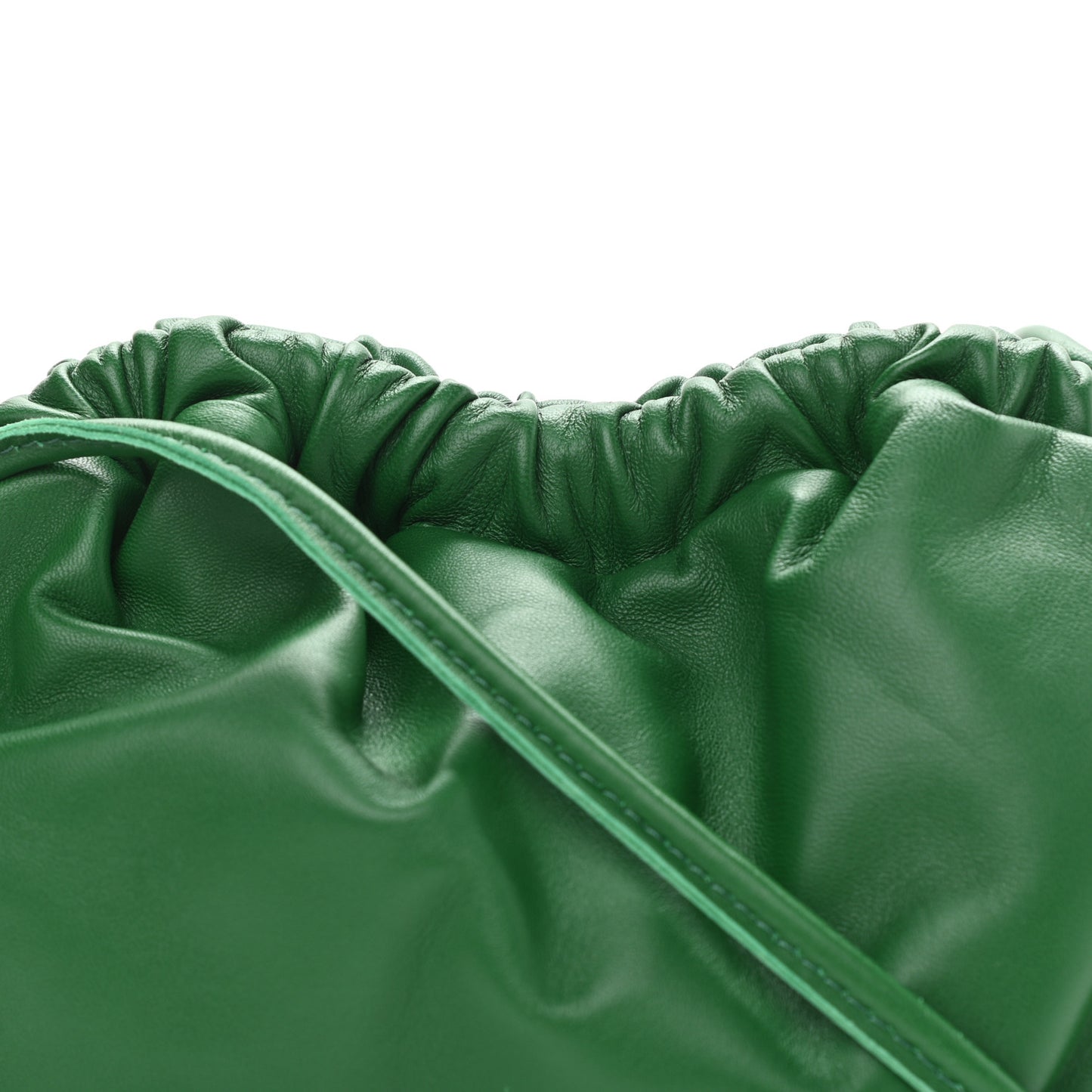 Lambskin Mini Cloud Clutch Green
