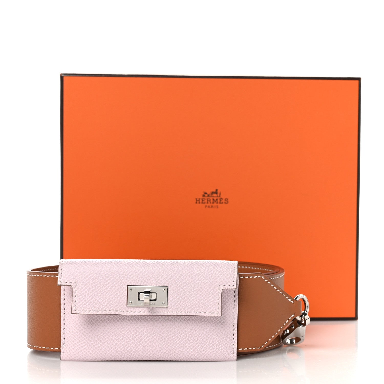 Hermes Swift Epsom Pocket Kelly Shoulder Strap Gold Mauve Pale 6 of 6