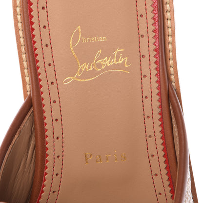 Christian Louboutin Calf Nappa Paille Matelasse Mens Youseffo Flat 41 Beige Cuoio 7 of 8