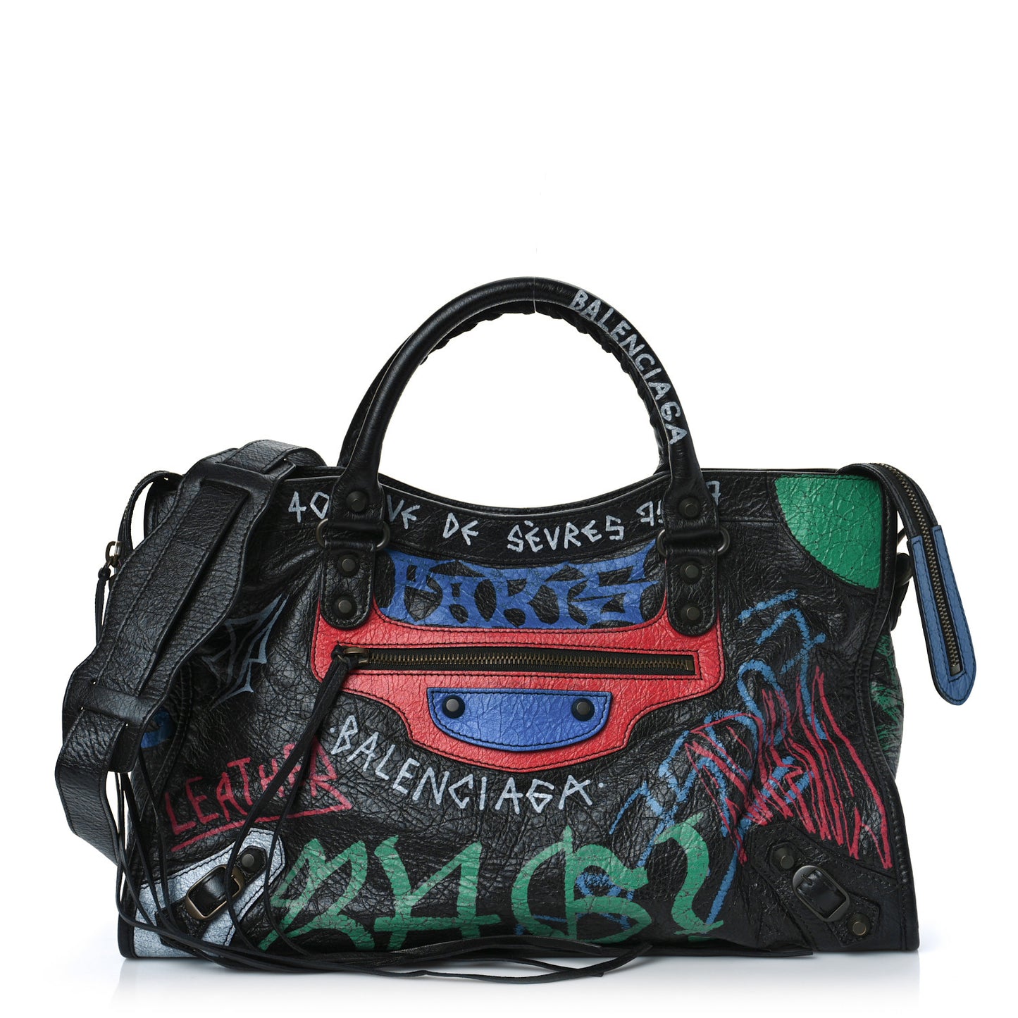 Agneau Graffiti All Over Classic Hardware City Black Vert Rouge