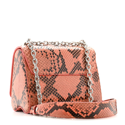 Louis Vuitton Snakeskin Twist Shoulder Bag PM Coral 3 of 10