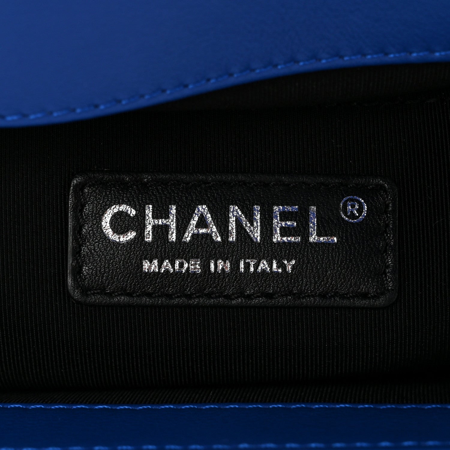 Chanel Patent Calfskin Quilted Medium Plexiglass Boy Flap Blue 6 of 10