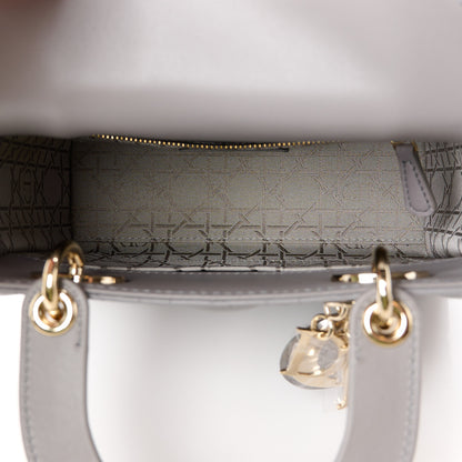 Christian Dior Lambskin Cannage Small My ABCDior Lady Dior Grey 5 of 11