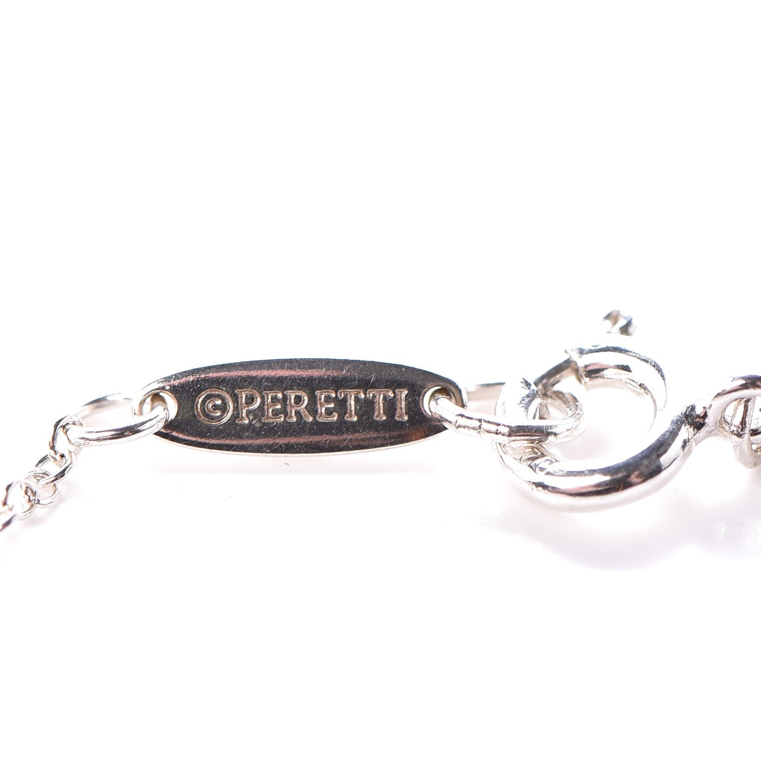Tiffany Sterling Silver Diamond .09ctw Elsa Peretti Diamonds by the Yard Three Station Necklace 7 of 8