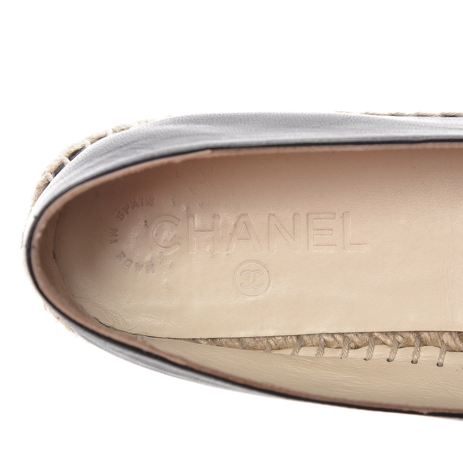 Chanel Lambskin CC Espadrilles 38 Black 5 of 12