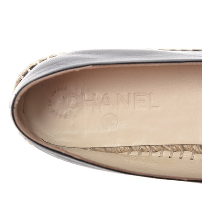 Chanel Lambskin CC Espadrilles 38 Black 5 of 12