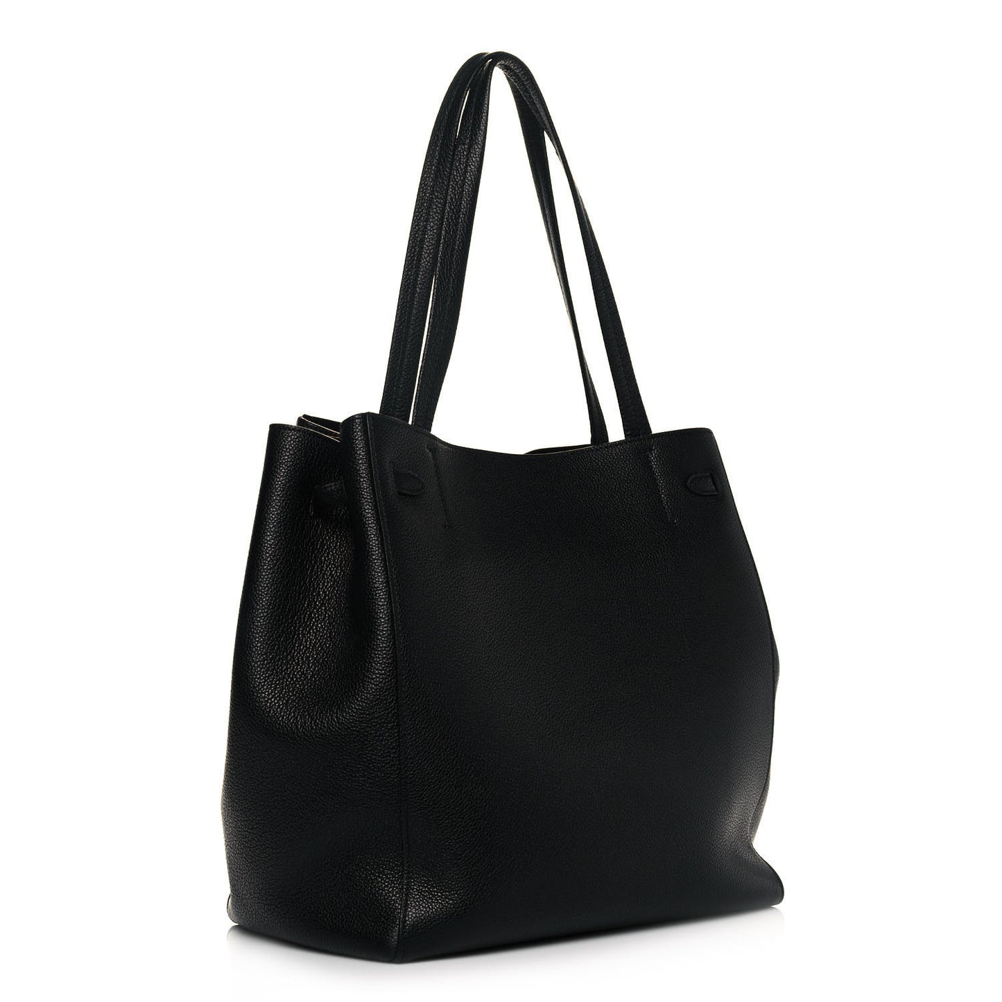 Soft Grained Calfskin Small Belt Cabas Phantom Black