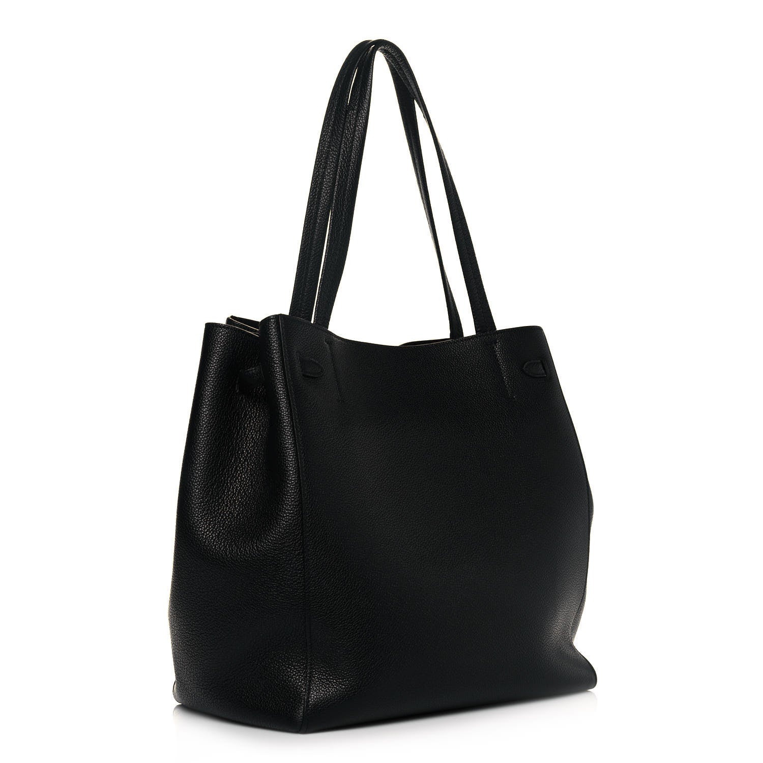 Celine Soft Grained Calfskin Small Belt Cabas Phantom Black 3 of 12