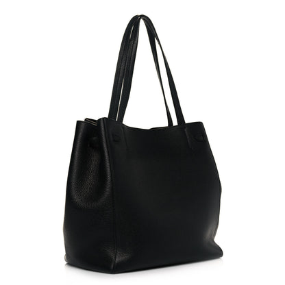 Celine Soft Grained Calfskin Small Belt Cabas Phantom Black 3 of 12