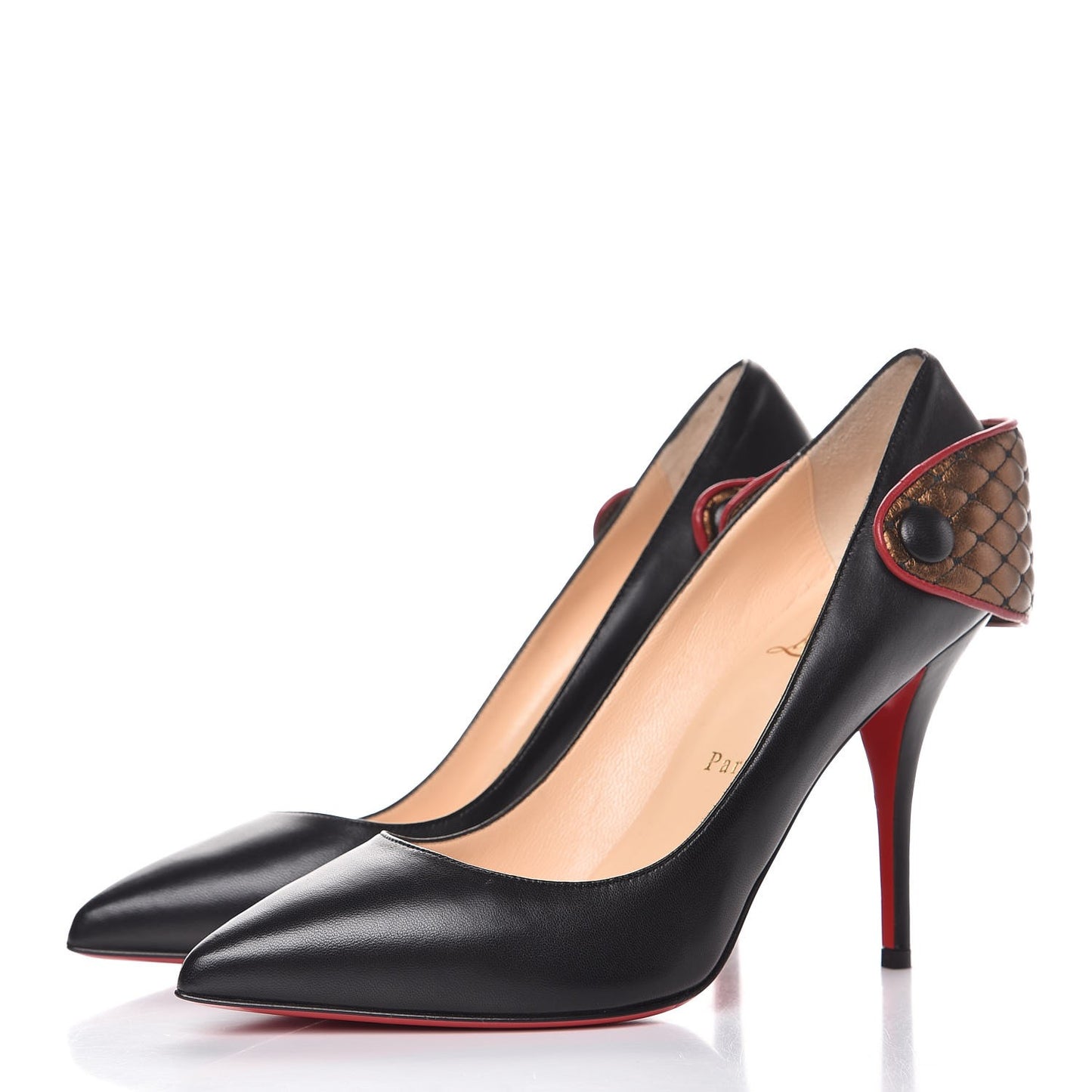 Nappa Huguette 100 Pump 39 Black Bronze