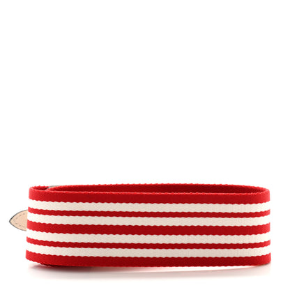 Prada Saffiano Striped Fabric Nastro Righe Shoulder Strap Fuoco 2 of 7
