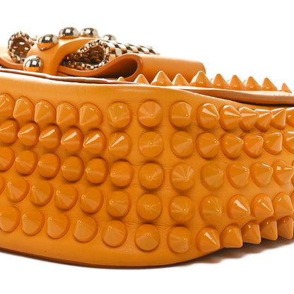 Christian Louboutin Calfskin Spiked Sweety Charity Crossbody Bag Yellow 10 of 11