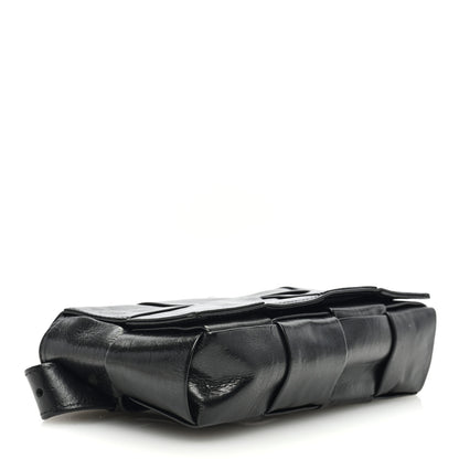 Bottega Veneta Paper Calfskin Intreccio Cassette Belt Bag Black 4 of 9