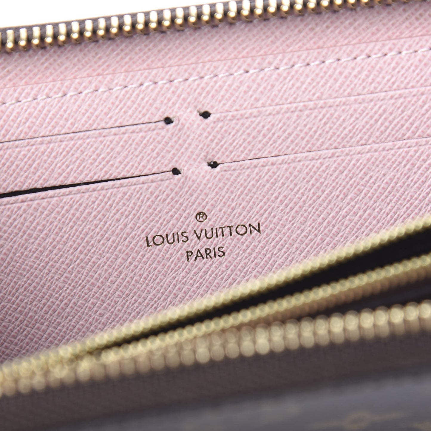 Monogram Clemence Wallet Rose Ballerine