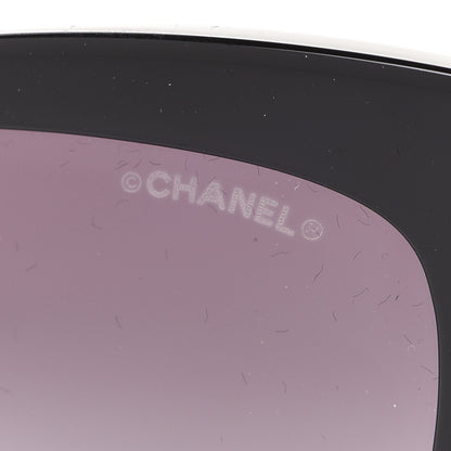 Chanel Acetate Square Cat Eye CC Sunglasses 5456 Black 7 of 8