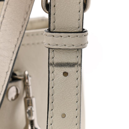 Alexander McQueen Calfskin Whipstitch Folk Tote White 13 of 20