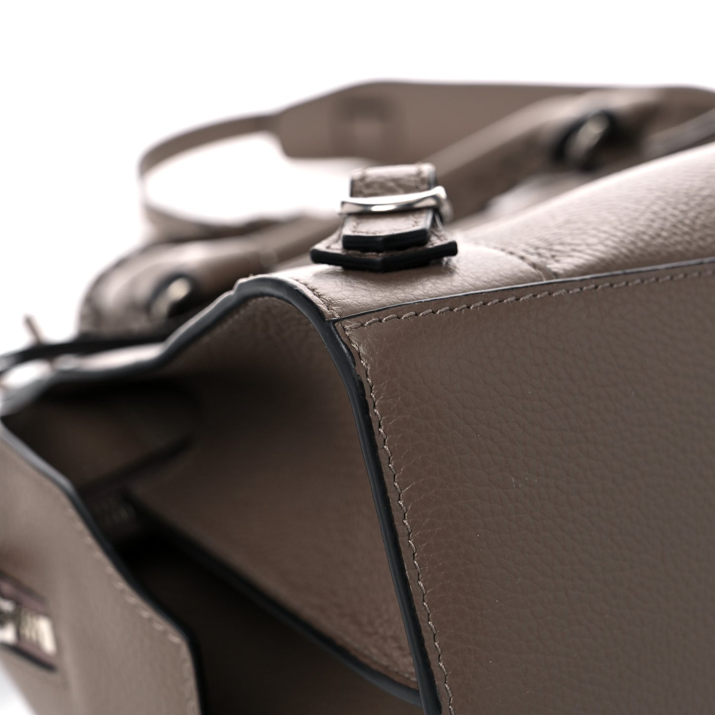 Grained Calfskin Neo Classic Silver Hardware S City Mink Grey