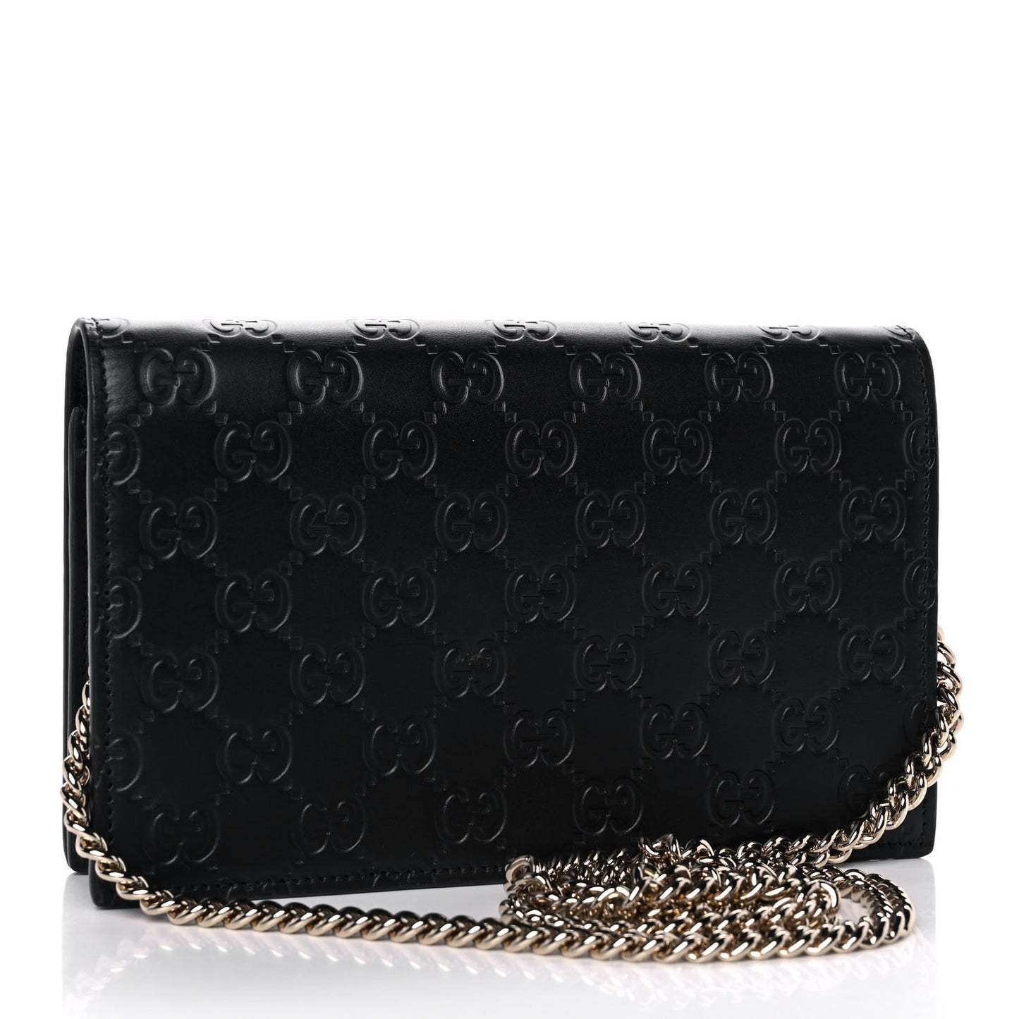 Guccissima Signature Bowy Chain Wallet Black
