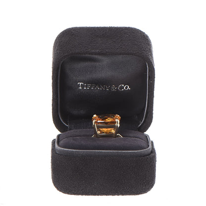 Tiffany 18K Yellow Gold Citrine Sparklers Cocktail Ring 53 6.25 7 of 7
