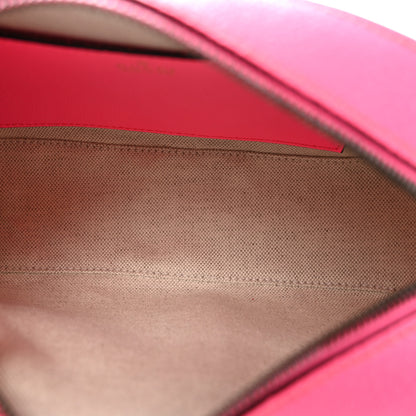 Gucci GG Supreme Monogram Textured Dollar Calfskin Web Ophidia Small Crossbody Bag Beige Ebony Fuchsia 5 of 9