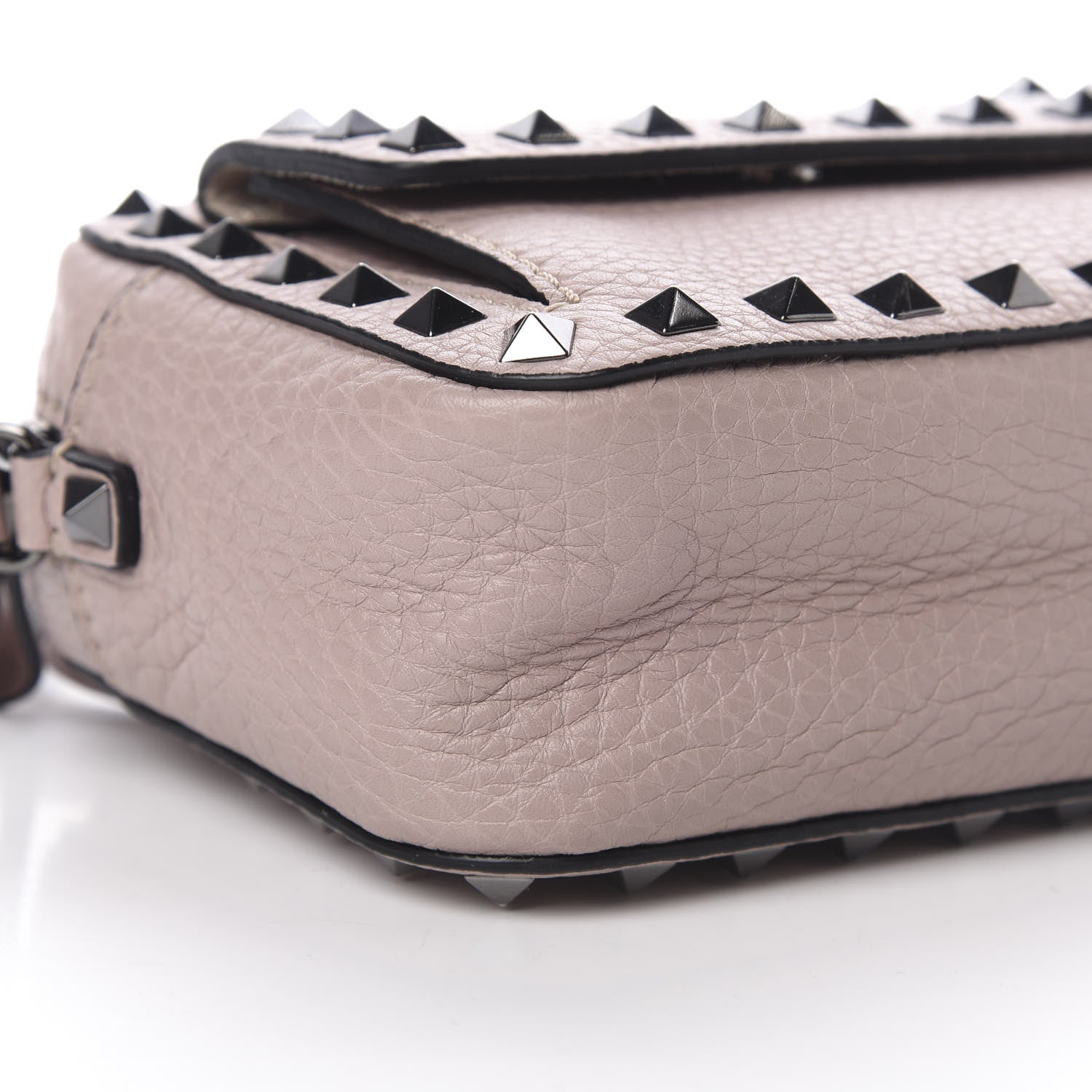 Valentino Garavani Grained Calfskin Small Rockstud Flap Pocket Camera Crossbody Bag Poudre 8 of 12