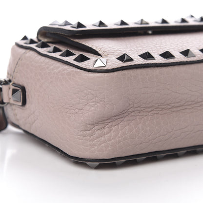 Valentino Garavani Grained Calfskin Small Rockstud Flap Pocket Camera Crossbody Bag Poudre 8 of 12
