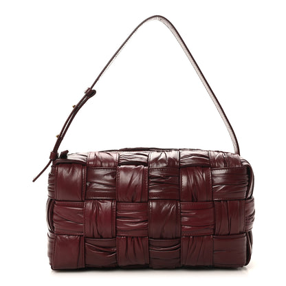 Bottega Veneta Paper Calfskin Intreccio Plisse Cassette Camera Bag Barolo 1 of 9