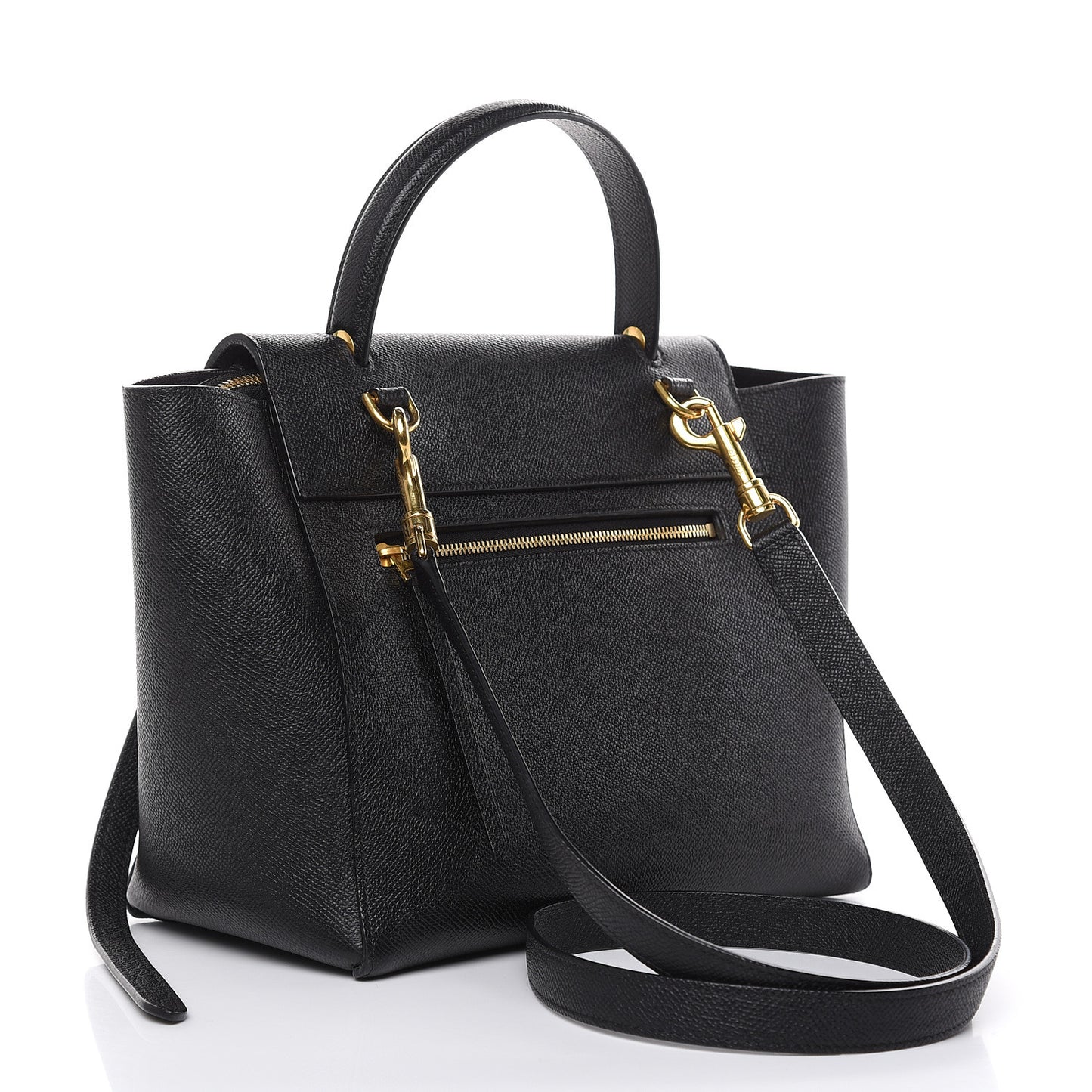 Grained Calfskin Micro Belt Bag Black