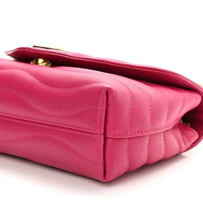 Louis Vuitton Calfskin LV New Wave Chain Bag Rose Freesia 9 of 9